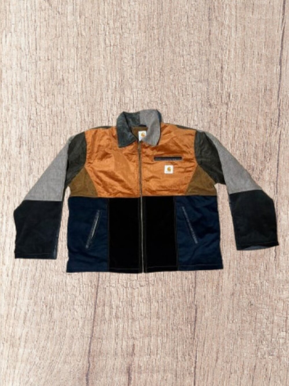 CARHARTT Patchwork Reworked Multicolor Zip Jacket